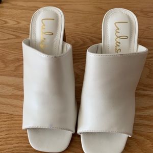 Lulus vegan leather wedges